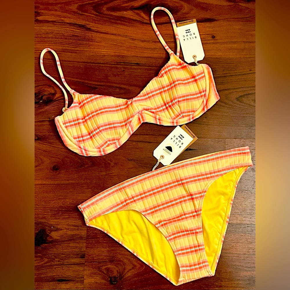 NWT Billabong Sunchaser Kenzley Underwire Lowrider Bottom bikini set - XL